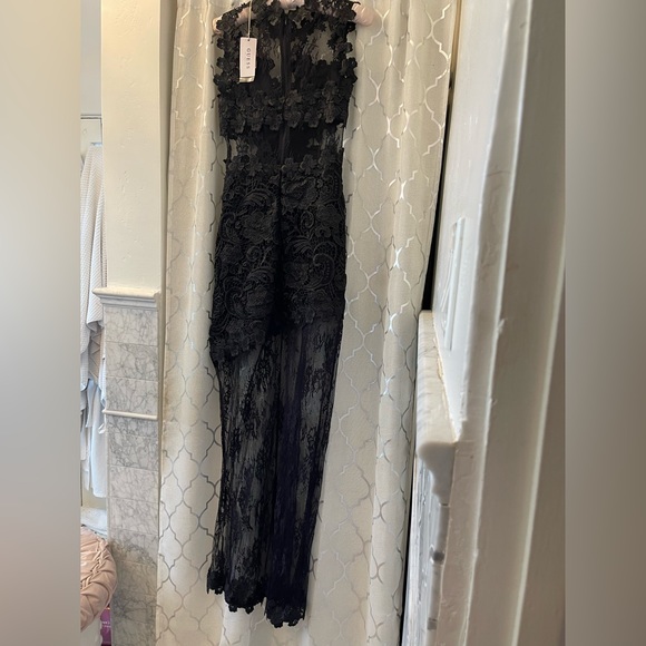 Guess Dresses Nwt Xs Black Lace Evening Gown By Guess Wedding Party Naked Look Packable